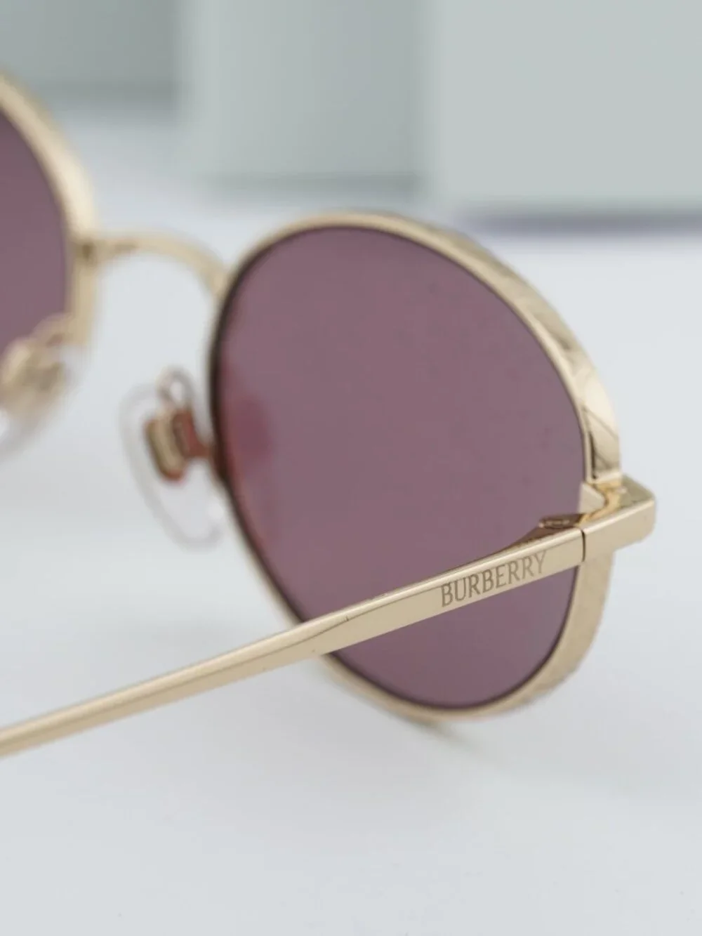 Burberry BE3169 11091A Oval Sunglasses - Gold/Violet - Picture 6 of 10